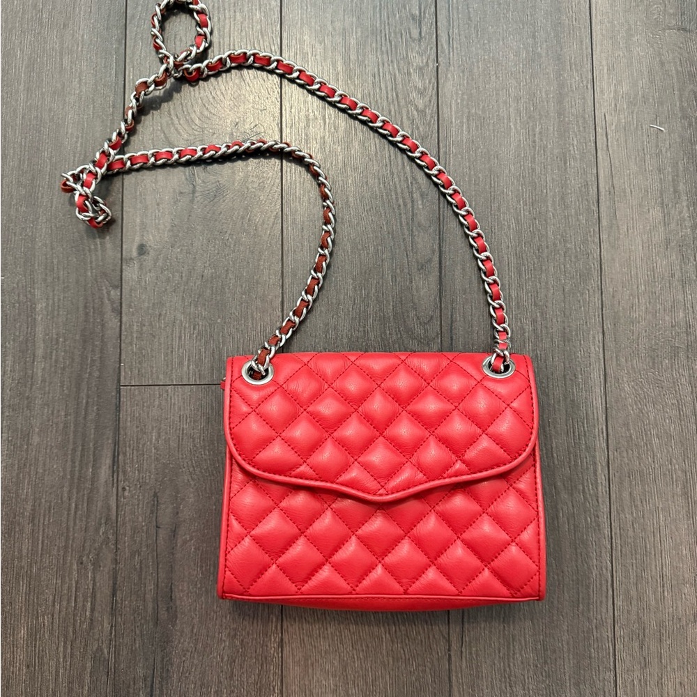 Red Quilted Rebecca Minkoff Chain Shoulder Bag
